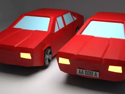 Low-Poly Car Low-poly 3D model