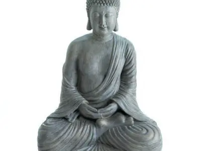Budha Scuplture Decor 3D model