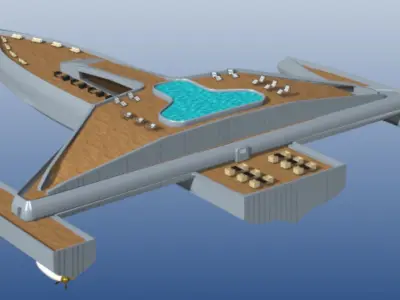 Estrella Luxury Yacht - High Poly 3D model