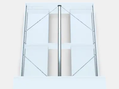 BRIMNES Bed frame w storage and headboard 1 Low-poly 3D model