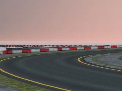 Race Track Off Road Low-poly 3D model