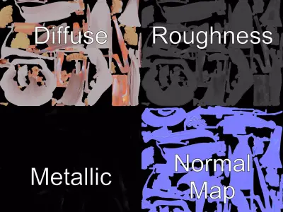 Elegant Gown Character model pack Low-poly 3D model