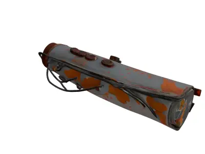 Rusty Damaged Car Headlight Prop Low-poly 3D model