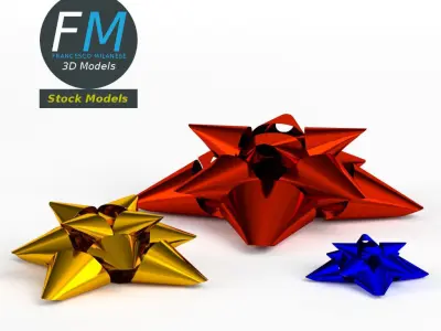 Star ribbons bows 3D model