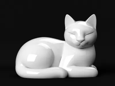 Lying Cat 3D print model