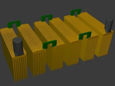 Car battery - akumulator Free 3D model