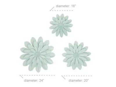 Metal Plants Flowers Wall Decor 3D model