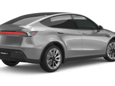 2025 Tesla New Model Y With Two Style Rims 3D model