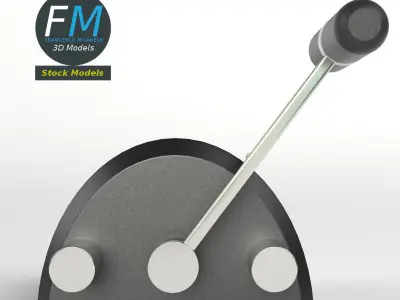 Engine control lever 3D model