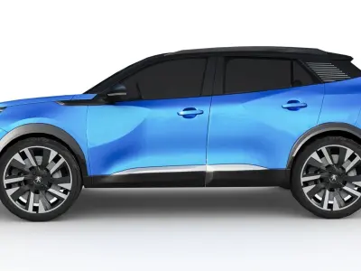 Peugeot e-2008 2023 Low-poly 3D model