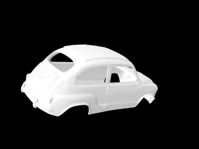Fiat 600 softtop 3D print model