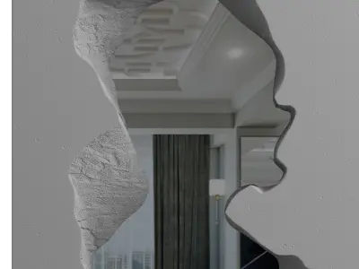Broken mirror 3D model