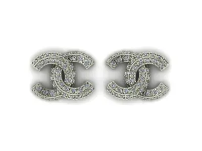 C Ear Studs 3D print model
