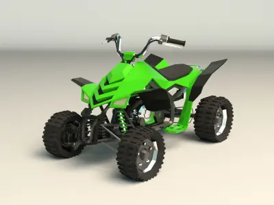 Low Poly ATV 02 Low-poly 3D model