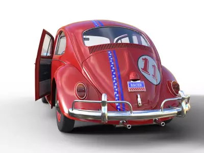 CLASSIC VW BEETLE Vocho Race Car 11 3D model