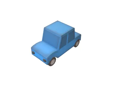 Cartoon Car v1 001 Low-poly 3D model