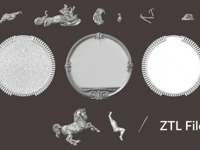 Saint George and the Dragon 3D print model