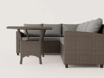 CORNER SOFA LARKOLLEN Low-poly 3D model