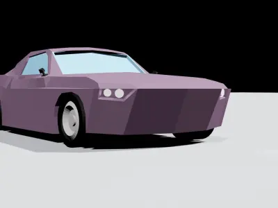 LOW POLY MUSCLE CAR Low-poly 3D model by gizem-koylu