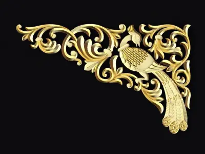 Central decor ornament for furniture 3D model 753