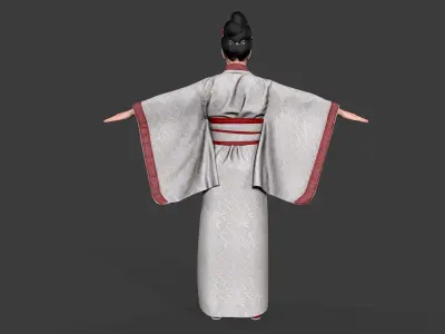 Chinese Noble Lady - Game Ready Low-poly 3D model