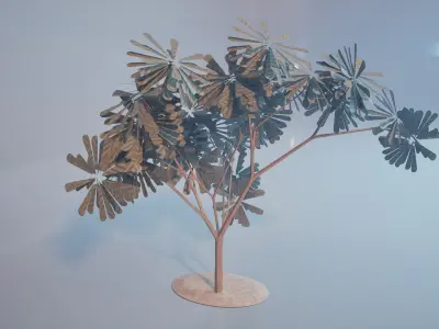 Conceptual shrub S1Bv5 Low-poly 3D model