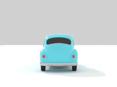 Old Car low-poly  3D model  Free low-poly 3D model