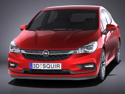 Opel Astra 5-door 2017 VRAY 3D model