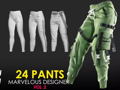 24 Pants - Vol 2 - Base Mesh 3D model