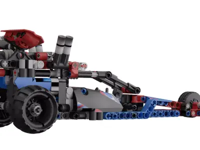 LEGO F1 Race Car Low-poly 3D model