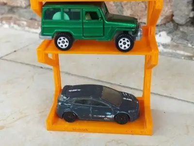 Hotwheels Car Rack and Holder Card 1-64 3D print model