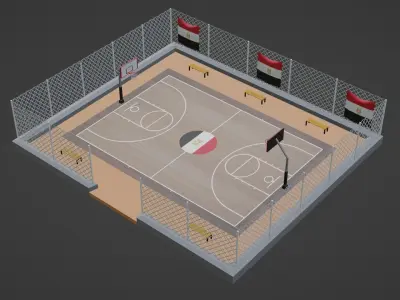 Basketball Stadium - Egypt Low-poly 3D model