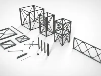 Metal truss 3 3D model