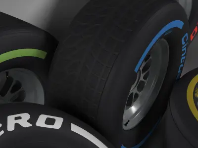 F1 tire collection 3D model