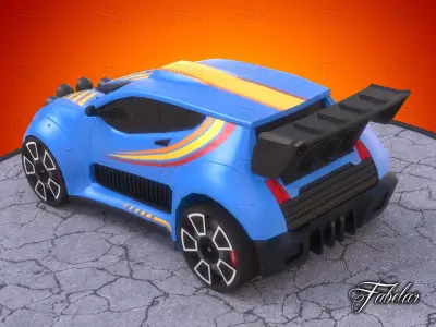 Rally car 01 Low-poly 3D model