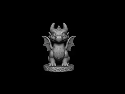 Stylized Baby Dragon 3D print model