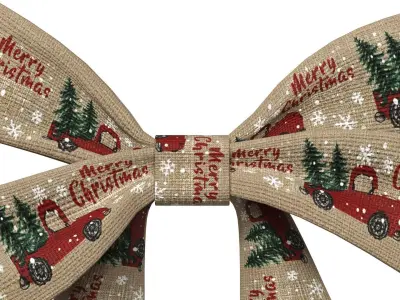Christmas Bow Ribbon 86 Low-poly 3D model