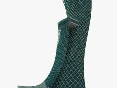 Abu Dhabi Capital Gate 3D model