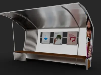 Bus Stop 3D model