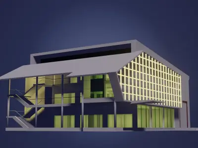 Office in concept 3D model