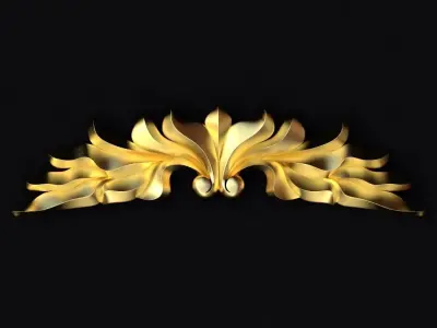 Central decor ornament for furniture 3D model 585