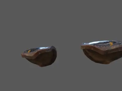 Punk Steam Shoulder pad pack 14 Low-poly 3D model