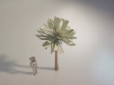 Conceptual palm tree S1Cv2 Low-poly 3D model