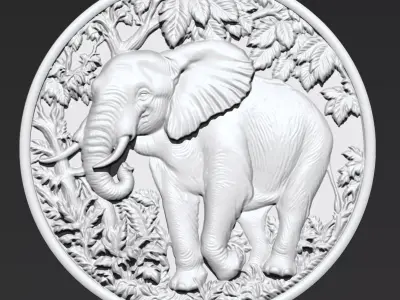Elephant Pendant A33 3D print model