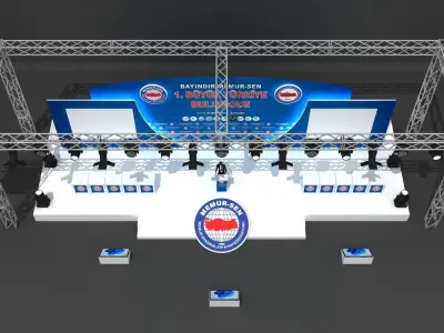 Modern Meeting Stage Truss Systems 088 3D model