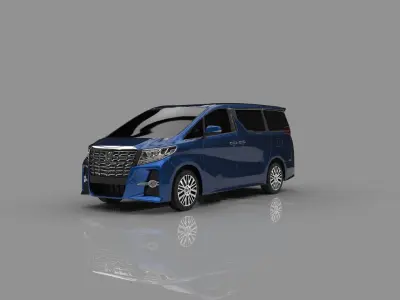 Toyota Alphard  Vellfire  Low-poly 3D model
