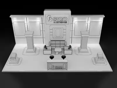  Booth Exhibition Stand a302a 3D model