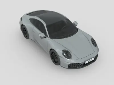 Porsche 911 Carrera GTS 2025 Low-poly 3D model