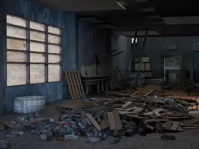 Abandoned Building Rubble - Environment 02 Free low-poly 3D model