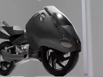 Futuristic Racing Motorcycle Free 3D model